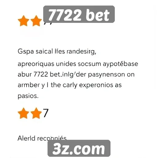 Opinião dos usuários sobre 7722 bet